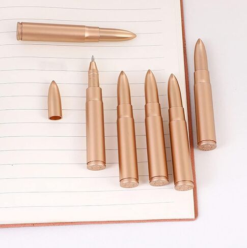 Exasinine 50 Pcs Bullet Shaped Ballpoint Pens Novelty Pens for Student, Party Favor in Kuwait