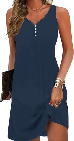 Floral Printed Summer Dresses A-Line Elegant Dress Womens Vintage Sleeveless Beach Sundress in Saudi Arabia