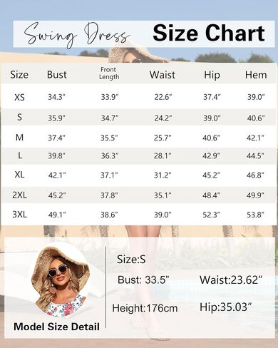 فستان صيفي نسائي من AUSELILY 2024 بدون أكمام، فساتين قصيرة متأرجحة مع جيوب in Kuwait