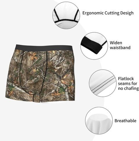 Camouflage Mens Boxer Briefs Underwear Soft Comfortable Breathable Stretchy Dimensional Cut Single Pack in Saudi Arabia