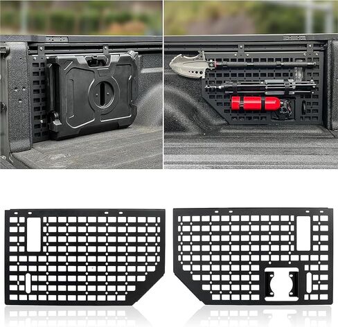 منظم سرير جانبي لنظام لوحة MOLLE لتخزين البضائع ومنظم سرير الشاحنة متوافق مع Jeep Gladiator JT (قطعتان) in Saudi Arabia