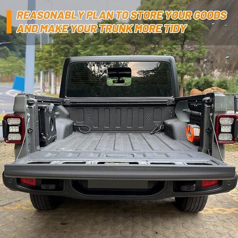 منظم سرير جانبي لنظام لوحة MOLLE لتخزين البضائع ومنظم سرير الشاحنة متوافق مع Jeep Gladiator JT (قطعتان) in Saudi Arabia