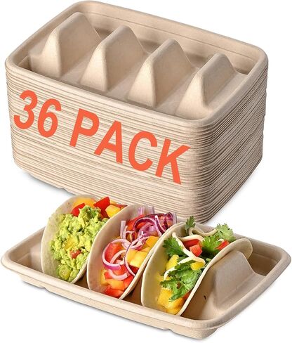 24PCS Disposable Taco Holders for Party, Premium Paper Taco Plates with Dividers, Fiesta Taco Tray Holder, Taco Trays for 3 Tacos, Taco Tuesday Decorations Supplies, Taco Bar Serving Set for a Party in Saudi Arabia