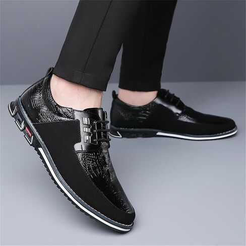 Veslexth Men's Loafer Dress Shoes Fashion Casual Lace-Up Walking Sneakers Comfortable Business Work Sport Shoes in Saudi Arabia