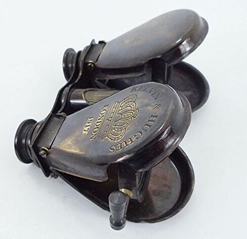 Collectibles Gift Newly Made Double Leaf Spy Glass Antique Pocket Folding Brass Binocular in Saudi Arabia
