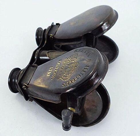 Collectibles Gift Newly Made Double Leaf Spy Glass Antique Pocket Folding Brass Binocular in Saudi Arabia