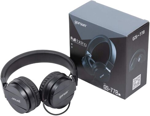 Licorne Lightweight Stereo Folding Wired Headphones for Kids Adults Adjustable Headband Headset for Cellphones Smartphones Laptop Computer Mp3/4 Earphones (Black) in Saudi Arabia
