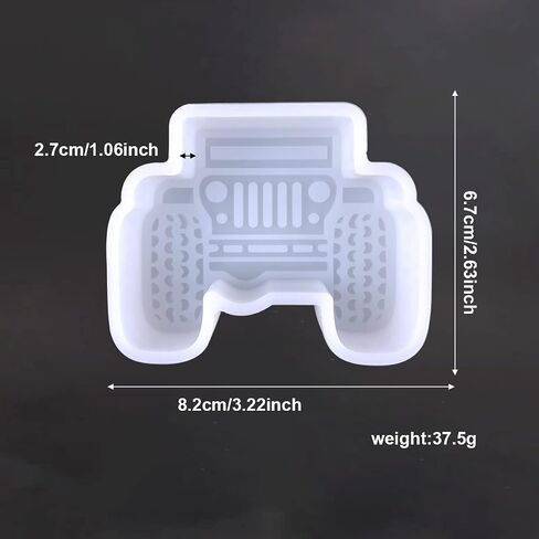 Silicone Car Freshie Mold Oven Safe Aroma Beads Baking Molds for Car Vent Freshie - White 7312 in Saudi Arabia