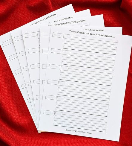 Adhesive Travel Entries for Hardcover Five-Year Journal in Saudi Arabia