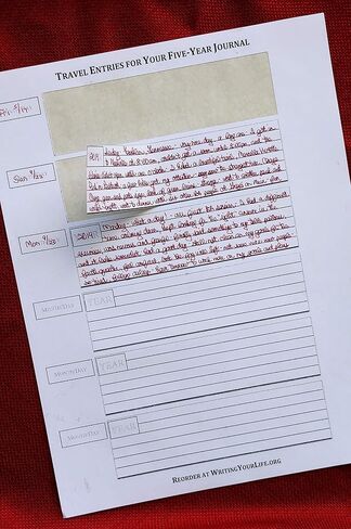 Adhesive Travel Entries for Hardcover Five-Year Journal in Saudi Arabia