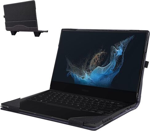 Laptop Cover for Samsung Galaxy Book 2 360 |Book 2 Pro 360|Book 2 pro 360 | Book 3 360|Chromebook 13 XE930QCA/Book Flex 13.3 NP930QCG PU Detachable Case (13.3inch, Dark Grey) in Saudi Arabia