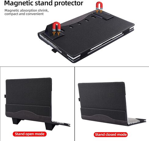 Laptop Cover for Samsung Galaxy Book 2 360 |Book 2 Pro 360|Book 2 pro 360 | Book 3 360|Chromebook 13 XE930QCA/Book Flex 13.3 NP930QCG PU Detachable Case (13.3inch, Dark Grey) in Saudi Arabia