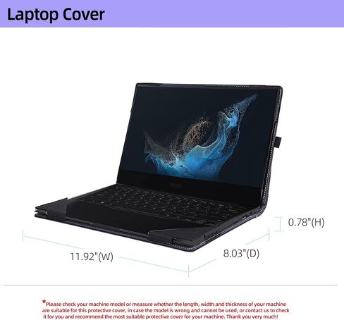 Laptop Cover for Samsung Galaxy Book 2 360 |Book 2 Pro 360|Book 2 pro 360 | Book 3 360|Chromebook 13 XE930QCA/Book Flex 13.3 NP930QCG PU Detachable Case (13.3inch, Dark Grey) in Saudi Arabia