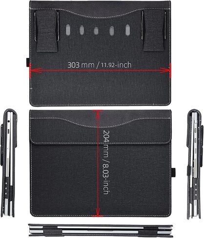 Laptop Cover for Samsung Galaxy Book 2 360 |Book 2 Pro 360|Book 2 pro 360 | Book 3 360|Chromebook 13 XE930QCA/Book Flex 13.3 NP930QCG PU Detachable Case (13.3inch, Dark Grey) in Saudi Arabia