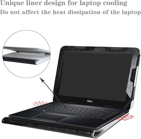 Alapmk Protective Case Cover for 11.6" Dell Chromebook 11 3189 3180/Inspiron Chromebook 11 3181/Latitude 11 3180 3190 Education Series Laptop(Note:Not fit Dell Chromebook 11 5190 3120),Black in Kuwait