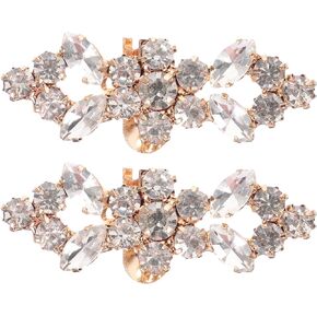 PACKOVE Rhinestone Shoe Clips Bridal Shoe Clip Shoe Jewelry Clips Decorative Shoe Clips Crystal Shoe Buckle Rhinestone Buckle Shoe Sparkling High Heel Shoe Charms For Women