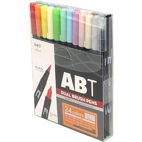 Tombow Dual Brush Pen ABT Twin Type Graphic Marker, Assorted