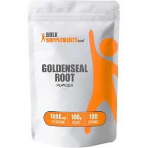 BulkSupplements.com Goldenseal Root Powder - Herbal Supplement Powder, Sourced from Golden Seal Root - Gluten Free - 1000mg per Serving, 500g (1.1 lbs), (Pack of 1)