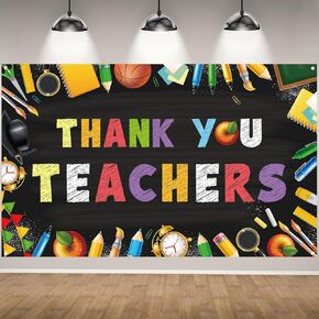 Teachers Appreciation Week Backdrop for Photography Thank You Teachers Banner Teachers Appreciation Decoration and Supplies for School Office
