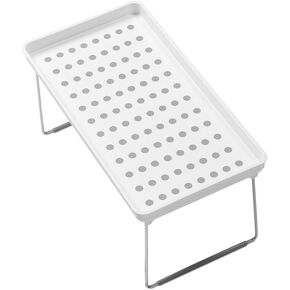 madesmart Cabinet Medium Stacking Shelf, Carbon