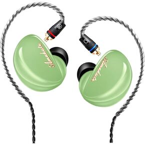 TK300 in Ear Monitor Headphones 10mm Magnetic Dynamic IEM Earphones for Singers Musician on Stage Audifonos Auriculares, MMCX Cable (Black,No Mic)