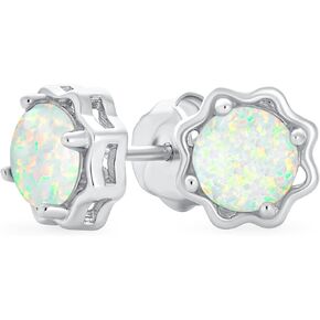 White Created Opal Hawaiian Flower Plumeria Necklace Pendant Anklet Bracelet Drop Stud Earrings For Women Jewelry Set .925 Sterling Silver October Birthstone