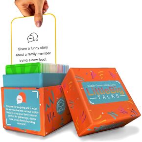 Interactive Family Conversation Cards for Quality Time, Laughter, and Bonding Group Activities, Educational Play, Portable Fun for All Ages Conversation Starters