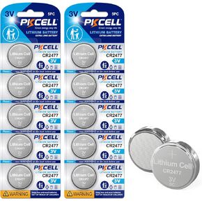 PKCELL CR2477 Battery 3V Lithium Battery Button Coin Cell Batteries(40PCS) in Kuwait