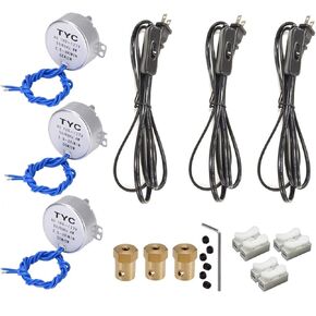 3 قطعة محرك متزامن متزامن محرك القرص الدوار محرك متزامن كهربائي لتيرنر الأكواب، كوب 7 مم اقتران مرن 100-127VAC 50/60 هرتز 4 وات 2.5-3 دورة في الدقيقة CCW/CW in Kuwait