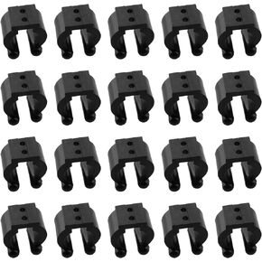 20PCS Fixing Clip Fishing Rod Rubber Fixing Clip Billiard Cue Fixing Clip Black Regular Fishing Rod Storage Clip for Fishing Rod and Billiard Cue