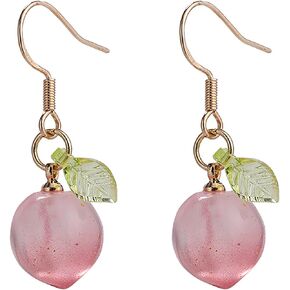 Honey Peach Earrings for Women and Girls Fruit Dangle Earrings