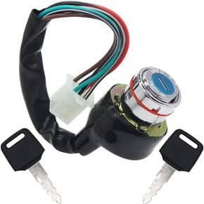 6 Wires Key Ignition Switch Replacement Parts Fit for Kazuma Meerkat 50cc Falcon 90cc 110cc 125cc RedCat Roketa Chinese ATV Go Karts Etc.