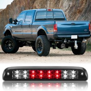 3rd Third Brake Light LED Compatible with 1999-2016 Ford F-250/ F-350/ F-450/ F-550 Super Duty, 1993-2011 Ford Range, 2001-2005 Ford Explorer Sport Trac(Black Smoke)