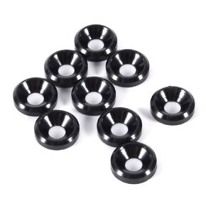 M3 Countersunk Washers, 10PCS M3 M3 Head Washers Gaskets Aluminum Alloy Screw Washers Hardware Tools Black