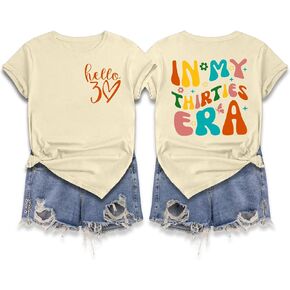 30th Birthday Gifts for Her in My Thirties Era Tshirt Women Vintage 1994 Graphic Tee Thirty Birthday Tops