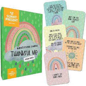 Sunny Present Thankful Me - Gratitude Cards for Kids - Mindful Play and Conversation for Children to Celebrate Life, Inspire Appreciation, Build Resilience
