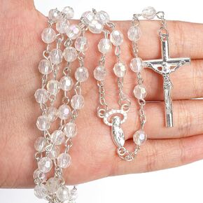 Multi-Faceted Glass Crystal Rosaries Beautiful Catholic Prayer Beads Bright and Colorful