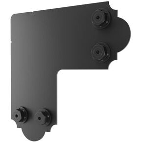 Hillman 56699 OZCO Laredo Sunset 90-Degree Flush Outside Angle w/HCN (5") -1 pc Heavy Duty Braces, Black