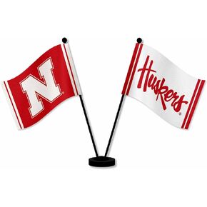 Nebraska Cornhuskers Desk and Table Top Flags
