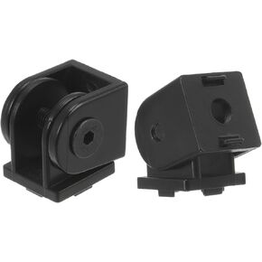uxcell 2Pcs Die-Cast Aluminum Pivot Joint 180°Adjustable Flexible Pivot Joint Connector for 2020 Series Aluminum Extrusion Profile, Aperture 6mm, Black