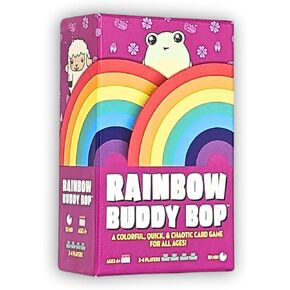 Rainbow Bunny Bop Card Game | Quick & Colorful Travel and Family Games for Kids and Adults | 2-4 Players