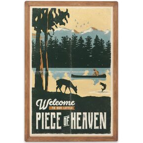 Open Road Brands On Lake Time Wood Wall Decor - Rustic Lake Wall Art for Lake House, Man Cave, or Living Room