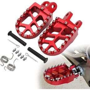 دواسات أوتاد قدم الدراجة الترابية مسند قدم واسع لـ CNC CR80R/CR80RB/CR85R/CR85RB/CRM250 XR250R/XR400R/XR600R/XR650L/XR650R CRF230L/CRF1000L/CRF1000L DTC أحمر in Saudi Arabia
