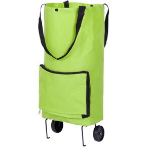 Hemoton Folding Shopping Cart with Wheels Foldable Grocery Cart on Wheels Collapsible Trolley Shopping Bag Expandable Rolling Cart Hand Pulling Utility Grocery Bag