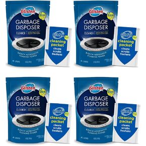 Glisten Garbage Disposer Foaming Cleaner, Lemon Scent, 3-Pack (12 Uses)