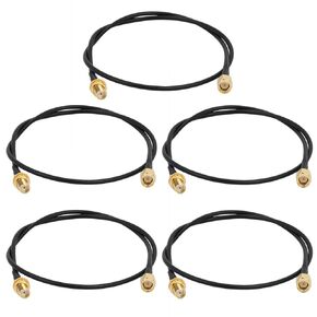 uxcell 5pcs RG174 Coaxial Antenna Extension Cable SMA Female to Male Connector 50cm