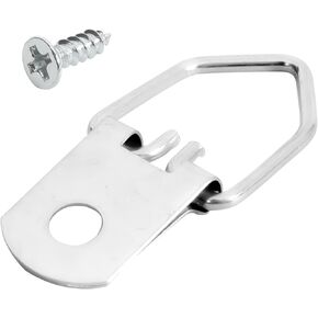D-Ring Picture Hangers with Screws 100 Pcs, Single Hole Picture Hanging Hardware, Picture Hooks for Mirror, Clock, Decoration, Paintings, Artwork Picture Frame