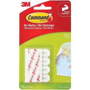 Command Poster Hanging Strips, White, 6-Pack, 72 Strips Total, Decorate Damage-Free