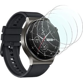 Tempered Glass Screen Protector For Huawei Watch GT 2 Pro-Anti-scratch, Anti-Glare, Anti-Fingerprint [4 Pack] 9H Hardness HD Screen Protector Compatible with Huawei Watch GT 2 Pro