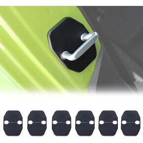 RT-TCZ JK Accessories for Jeep Wrangler Door Lock Cover Buckle ABS Decor Trim Door Locker Protector Decoration Cover Sticker for JK 2007-2018 6 PCS Black for Jeep Wrangler Accessories